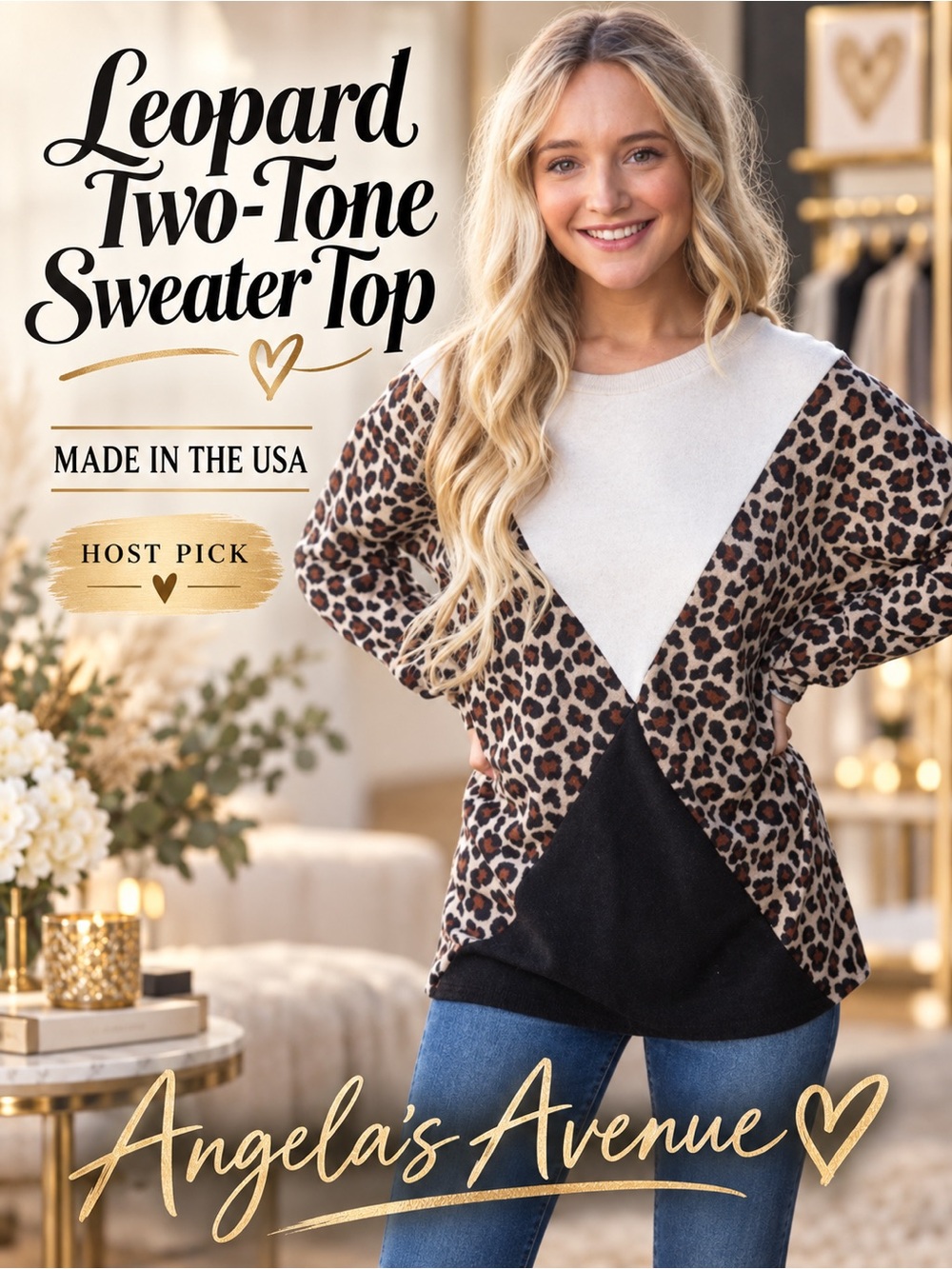 Leopard Two Tone Sweater Top 🎉HOST PICK🎉 NEW